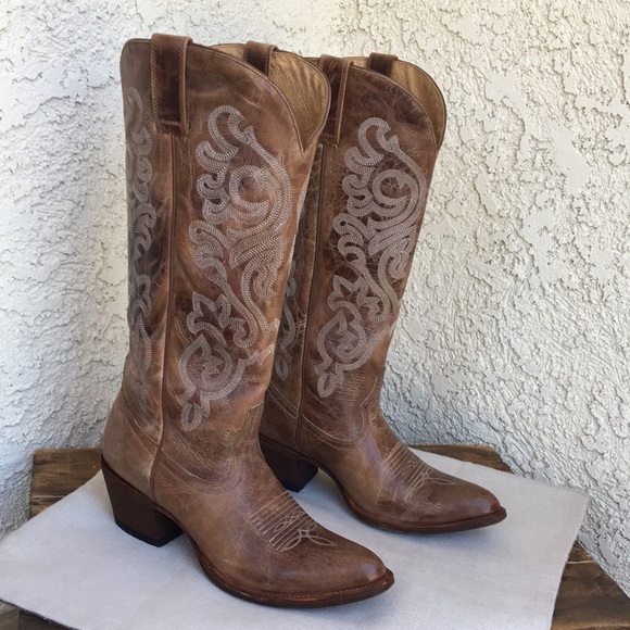 Shyanne Leather Western Cowboy Boots 9 - Picture 4 of 17
